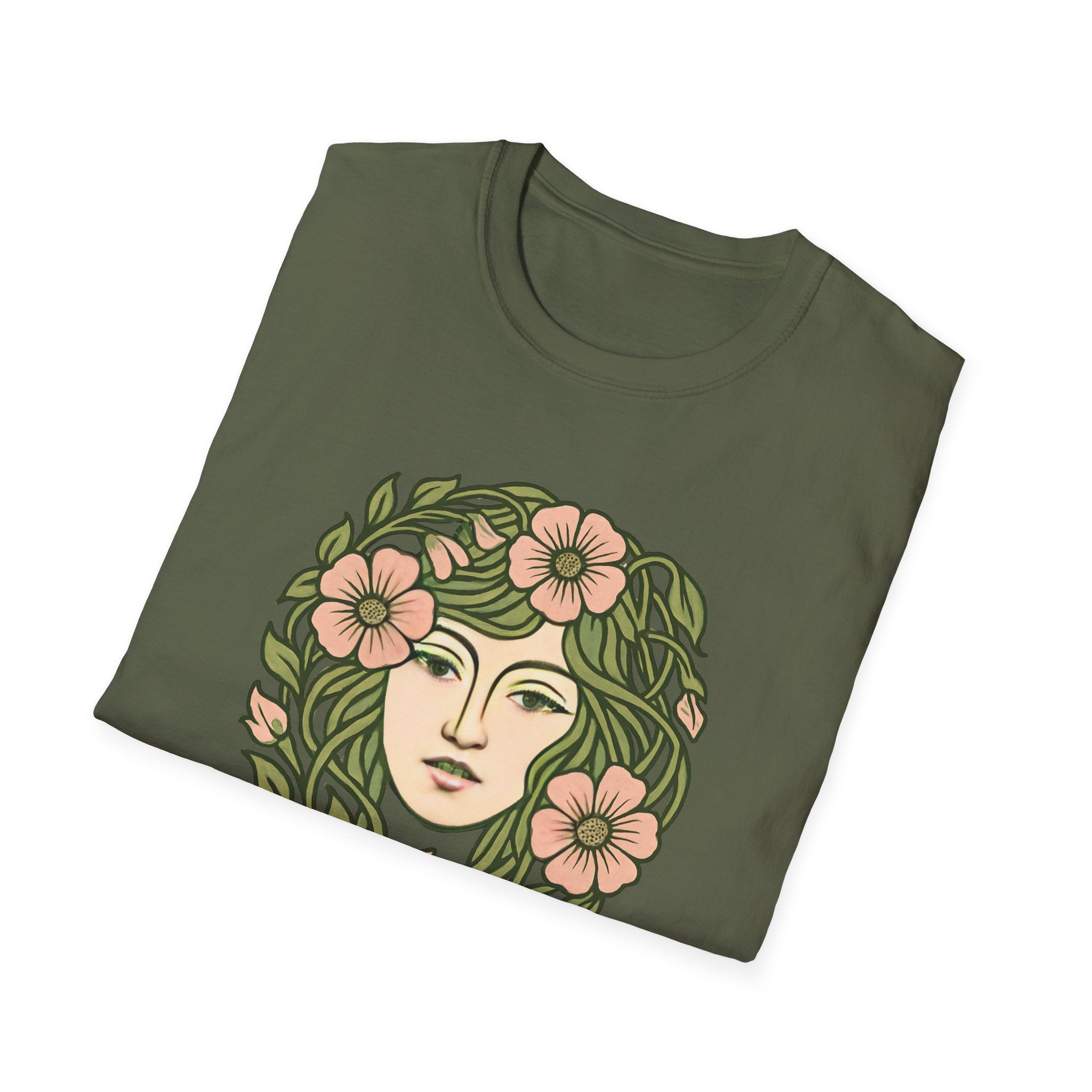 Floral Crown Portrait T-Shirt