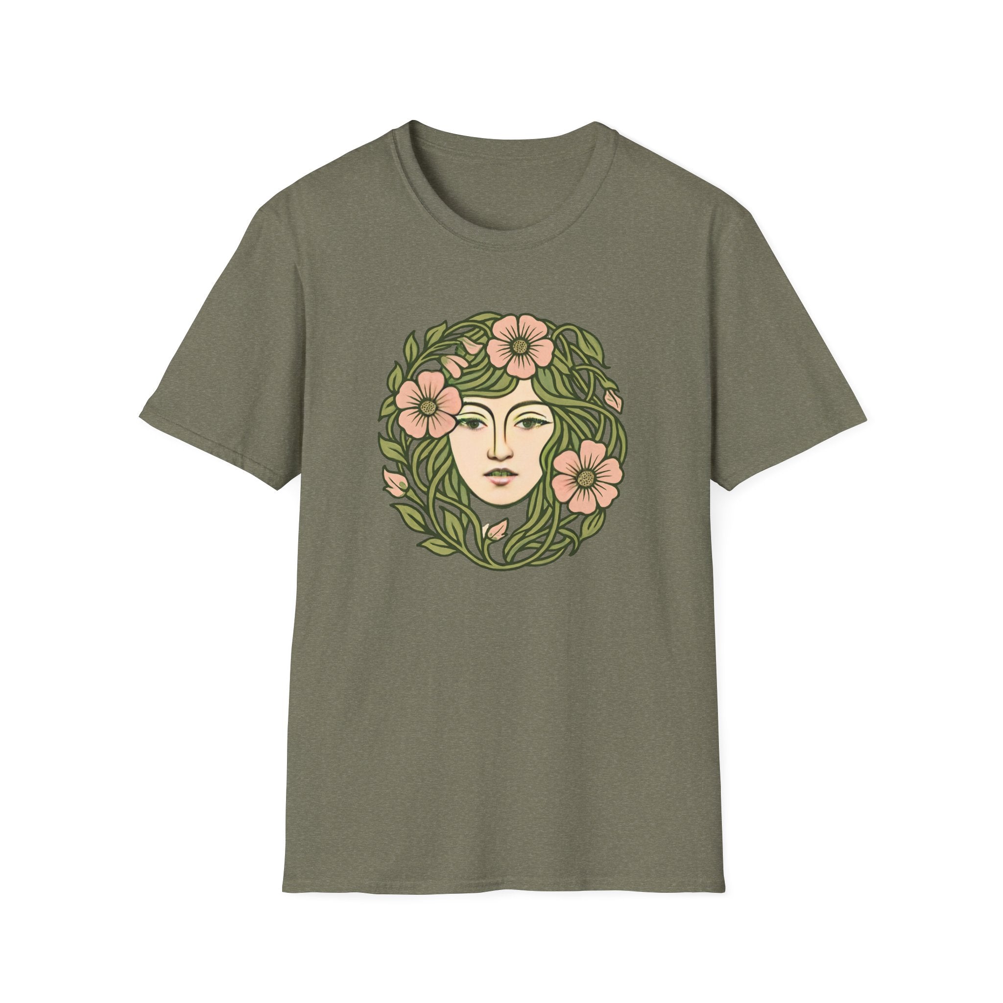 Floral Crown Portrait T-Shirt